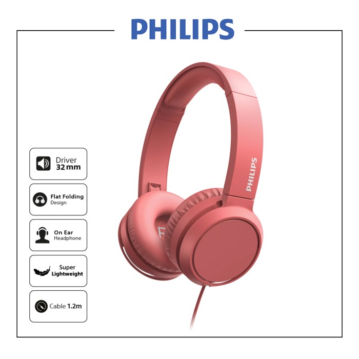 Headset Philips TAH4105 RED