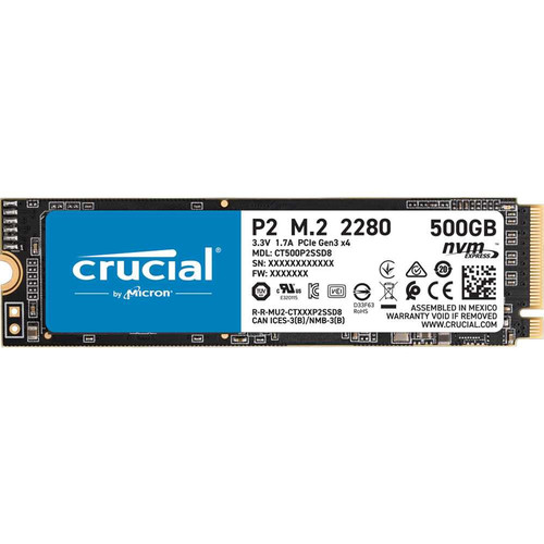 CRUCIAL SSD Internal P2 M.2 NVMe 500GB
