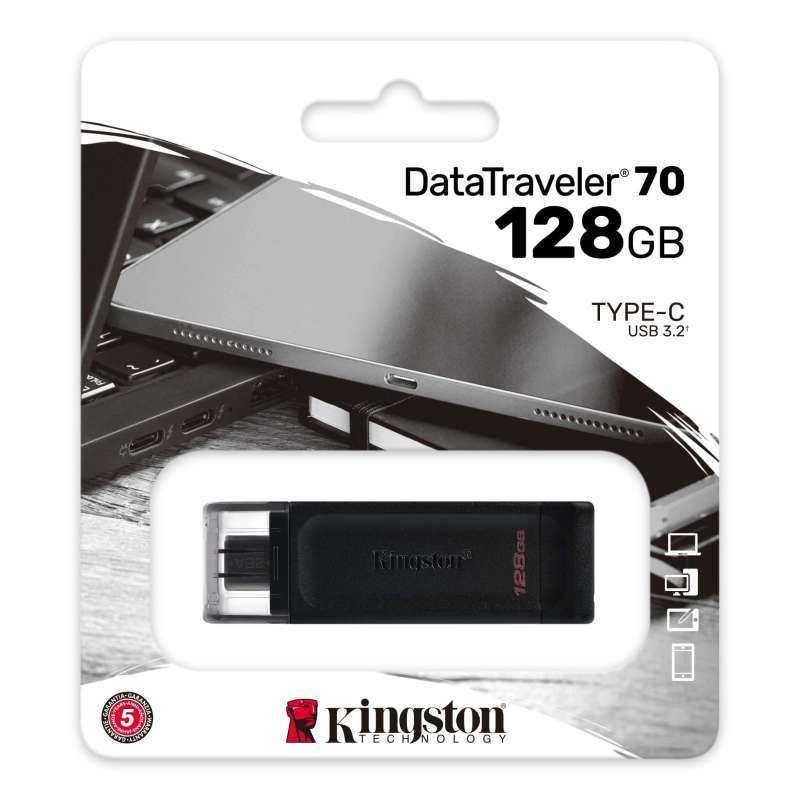KINGSTON Flashdisk DT70 Usb Disk 128GB TYPE-C Flash Drive