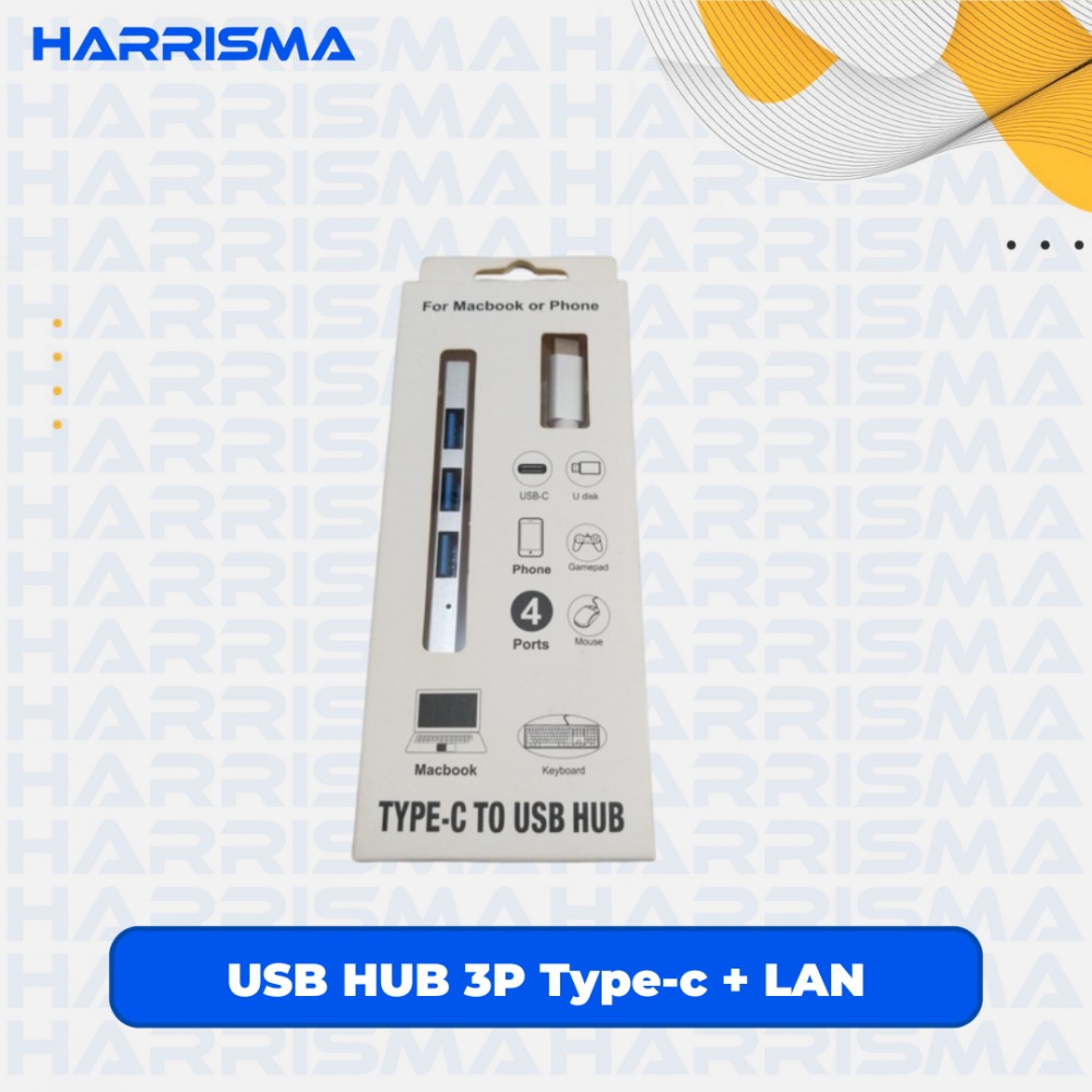 USB HUB 3P Type-c + LAN 