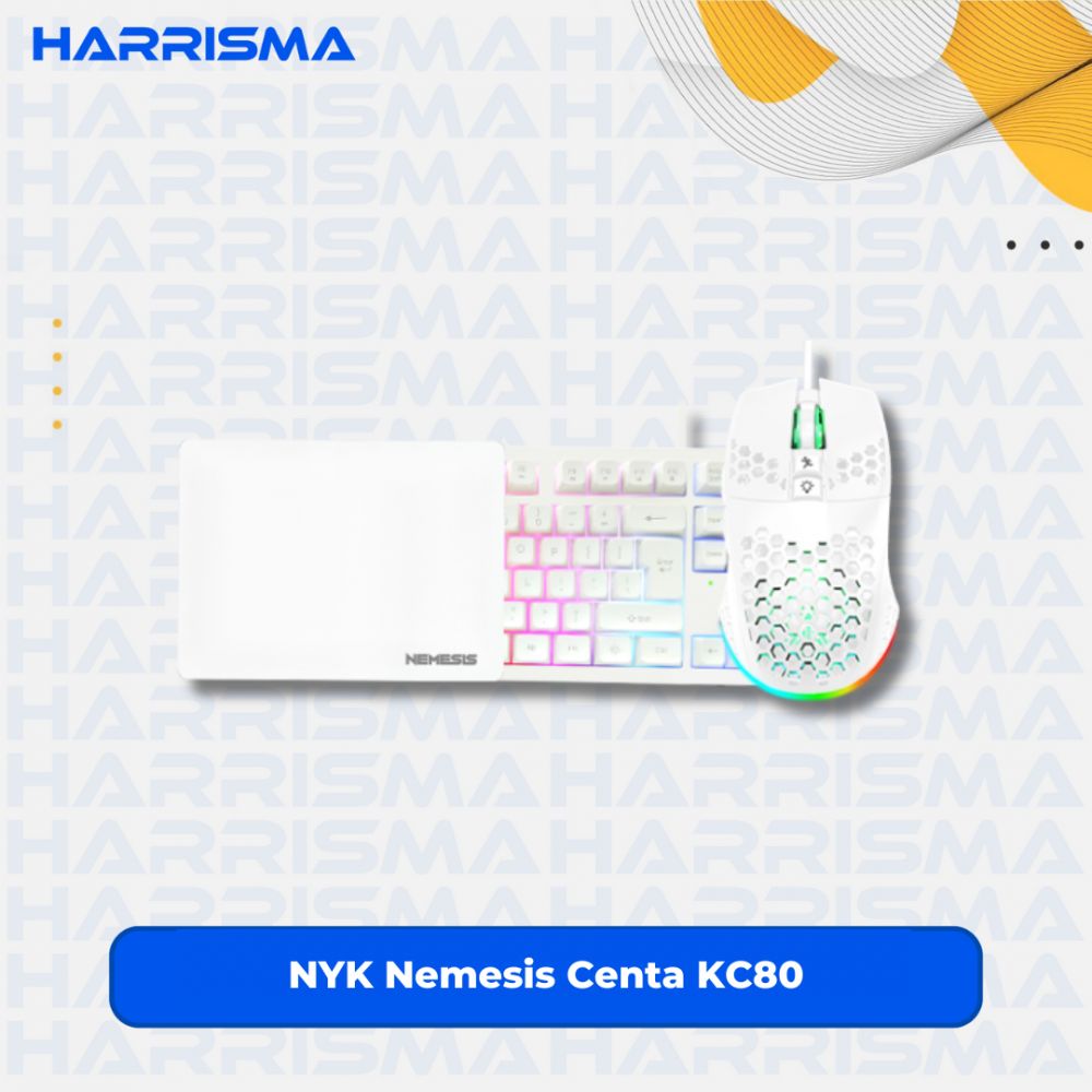 NYK Keyboard Mouse Nemesis Centa KC80 White